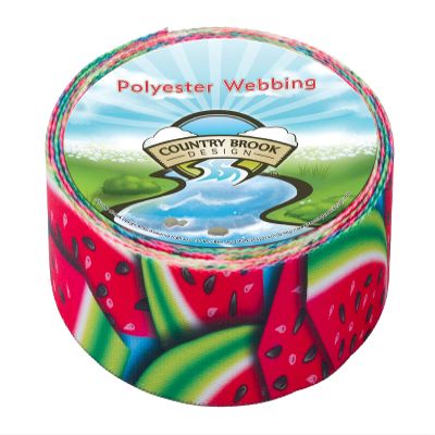 Country Brook Design - Summer Melon Polyester Webbing (1 1/2 Inch, 10 Yards)