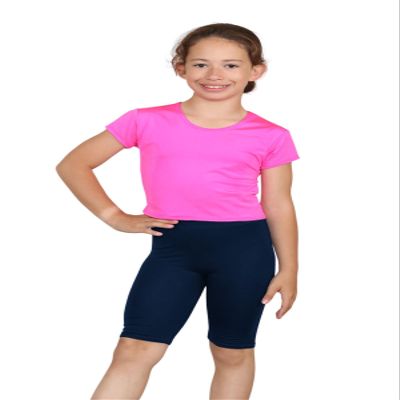 Janisramone Girls Shorts - Sports Cycling Shorts for Girls - Bike, Dance, Cycling Shorts for Kids Navy