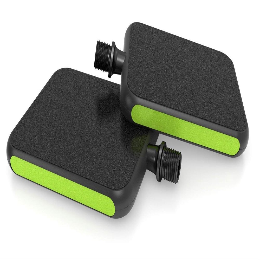 Moto Bicycle Safety Pedals w Non Slip Platform for BMX Freestyle Commuting Leisure Riding or Kids Bikes (Green)