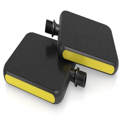 Moto Bicycle Safety Pedals w Non Slip Platform for BMX Freestyle Commuting Leisure Riding or Kids Bikes (Yellow)