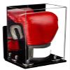 Better Display Cases Acrylic Vertical Boxing Glove Display Case Mirror Case, Silver Risers , Wall Mount and Black Base 8" x 6" x 14" (A092/V18) view 1