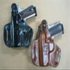 Azula Gun Holsters Leather 2 Slot Molded Thumb Break Pancake Leather Pistol Holster for CZ P-09 Pistol Black view 2