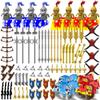 Nicolababe Weapon Pack for Minifigures Knight Weapons Set Accessories Kit Include Armor Helmet Cloaks Shield Barding Horses Compatible with All Major Brands (Medieval Weapon) view 1