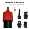 PeSandy SUP Pump Adaptor Air Valve Converter, 7MM Inlet Opening Air Pump Converter with 4 Standard Air Valve Nozzles for Inflatable Boat, Stand Up Paddle Board, Inflatable Bed, Etc - Red view 2