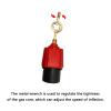 PeSandy SUP Pump Adaptor Air Valve Converter, 7MM Inlet Opening Air Pump Converter with 4 Standard Air Valve Nozzles for Inflatable Boat, Stand Up Paddle Board, Inflatable Bed, Etc - Red view 4