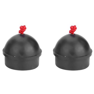 Alomejor 2pcs Billiard Chalk Case Non Slip Cue Tip Chalk Billiard Pool Cue Chalk Holder with Cord for Snooker Pool Replacement(Black)