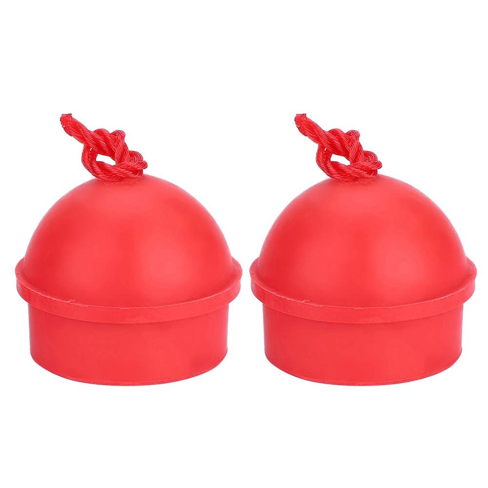 Alomejor 2pcs Billiard Chalk Case Non-Slip Cue Tip Chalk Billiard Pool Cue Chalk Holder with Cord for Snooker Pool Replacement(Red)