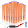 Champkey Rubber Golf Grips - Set of 13, 5 Oz Solvent, Hook Blade, 15 Tapes & Vise Clamp - Choose Between 13 Grips & All Repair Kits & 15 Tapes (Orange Repair Kits, Standard) view 1