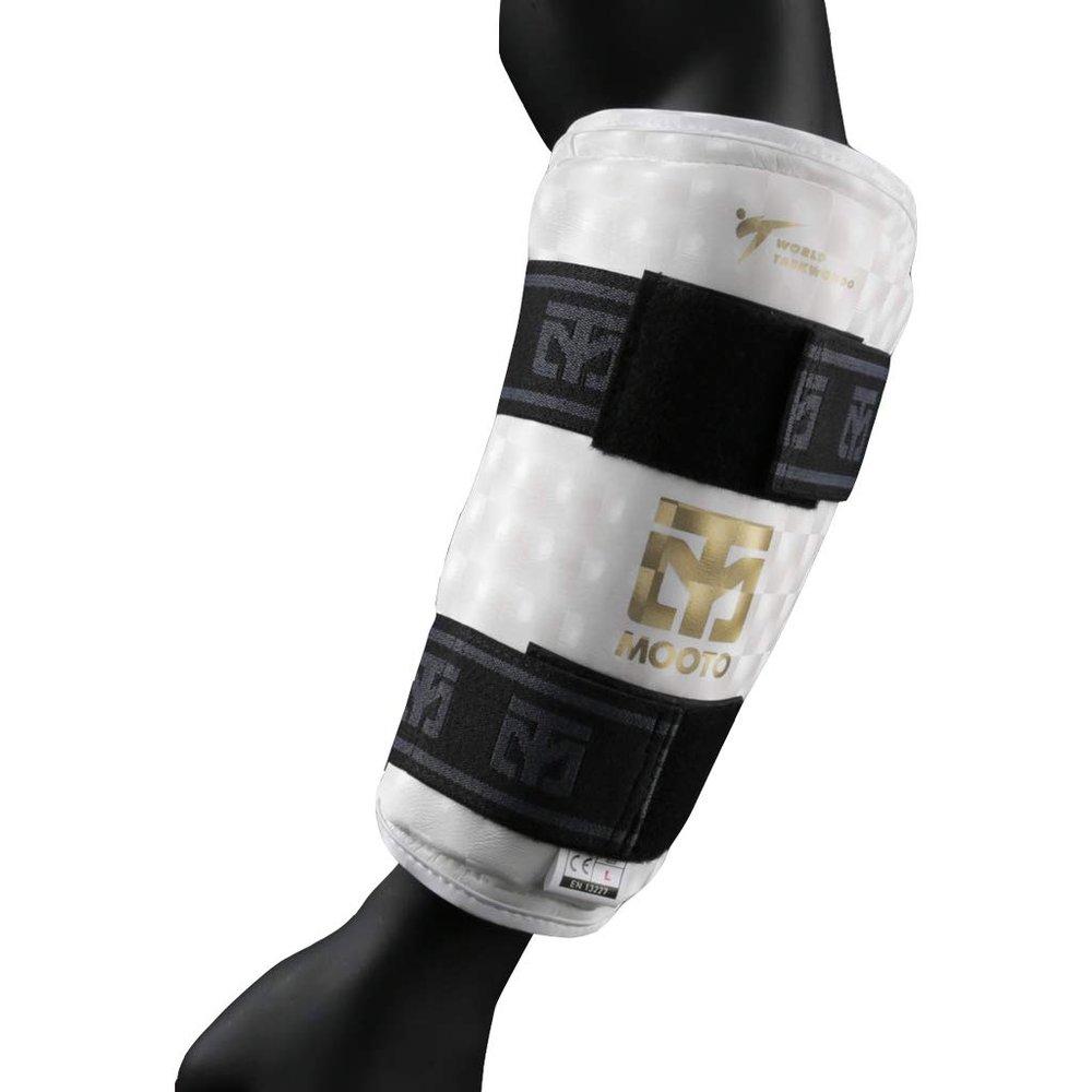MOOTO Korea Taekwondo Extera S2 Forearm Protector Guard a Pair WT Logo Training Match Gym School Academy (Large(Length 26cm or 0.85 ft))