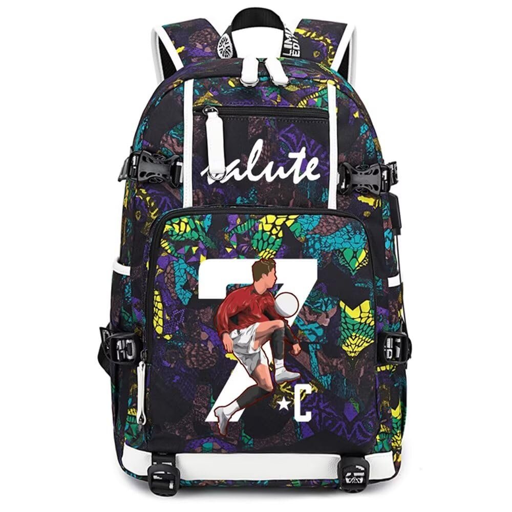 FANwenfeng Soccer Player 7 Multifunction Backpack Travel Football Fans bag for Men Women (Style 5)