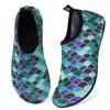 WateLves Water Shoes for Womens Mens Barefoot Quick-Dry Aqua Socks for Beach Swim Surf Yoga Exercise Camping Must Haves (Fishscale Blackgreen, 40/41) view 1
