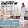 Ultra Dry Women Thermal Underwear Set; Base Layer Soft Fleece Lining Ladies 2 pc Top Shirt & Bottom Leggings Tights Long Johns(White, X-Small) view 3