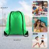 KUUQA 12 Pcs Drawstring Backpack Bags String Backpack Bulk Sport Gym Sack Bags for Traveling and Storage (Dark Green) view 2