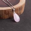 iSTONE 925 Sterling Silver Natural Gemstone Rose Quartz Ladies Pendant Necklace, Gemstone Birthstone with 18" Silver Chain view 4