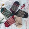 Loritta Wool Socks for Women Warm Winter Socks Knit Crew Calf Hiking Boot Sock Stocking Stuffers Gifts,ZU-christmas Elk view 2
