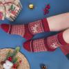 Loritta Wool Socks for Women Warm Winter Socks Knit Crew Calf Hiking Boot Sock Stocking Stuffers Gifts,ZU-christmas Elk view 3