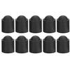 Alomejor 10pcs Pool Cue Tip Pool Cue hat Rubber Cover Billiards Cues Stick hat for Snooker Cue Tip Pool Billiards Accessories(Black)