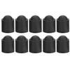 Alomejor 10pcs Pool Cue Tip Pool Cue hat Rubber Cover Billiards Cues Stick hat for Snooker Cue Tip Pool Billiards Accessories(Black) view 2