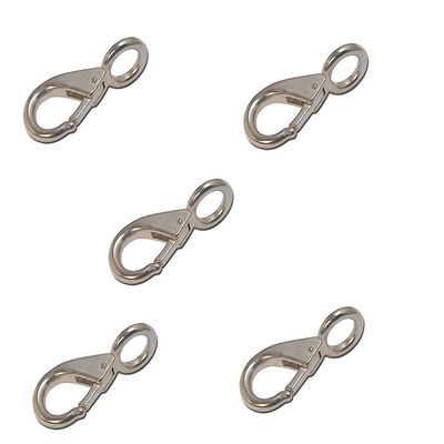 Prolinemax Fixed Eye Boat Snap Hook Marine Grade 316 5 Pc 5/8'' Stainless Steel Size