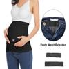 Rheane Belly Band For Pregnant Women Maternity Belly Band Pregnancy Pants Extender (Black 4) view 4
