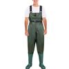 PLUSINNO Fishing Chest Waders for Men with Boots, 2-Ply Nylon/PVC Waterproof Lightweight Breathable Hunting Fly Fishing Waders with 3 Buckles for Women view 1