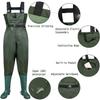 PLUSINNO Fishing Chest Waders for Men with Boots, 2-Ply Nylon/PVC Waterproof Lightweight Breathable Hunting Fly Fishing Waders with 3 Buckles for Women view 2
