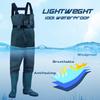 PLUSINNO Fishing Chest Waders for Men with Boots, 2-Ply Nylon/PVC Waterproof Lightweight Breathable Hunting Fly Fishing Waders with 3 Buckles for Women view 4