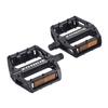 ZONKIE Mountain Bike Pedal, Aluminum Alloy Flat Platform Bicycle Pedals with Reflector for Road Bike and MTB, Sealed DU Bearing, Threads Size 1/2 Inch and 9/16 Inch view 2