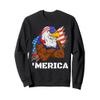 Merica Freedom American USA Eagle Patriotic 4th of July Sweatshirt view 1