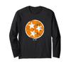 3 Star TN Flag Orange & White Tennessee State Flag Est. 1796 Long Sleeve T-Shirt view 1