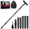 aiGear G2 Tactical Stick Hiking Walking Staff - Trekking Poles Outdoor Adjustable Hiking Stick for Camping Hiking 5 Tubes 40.5 inchwith Multitool view 1