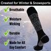 Pure Athlete Kids Alpaca Ski Socks - Warm Wool Ski Sock for Boys and Girls - Skiing, Snowboarding (1 Pair - Black, XS/S) view 4