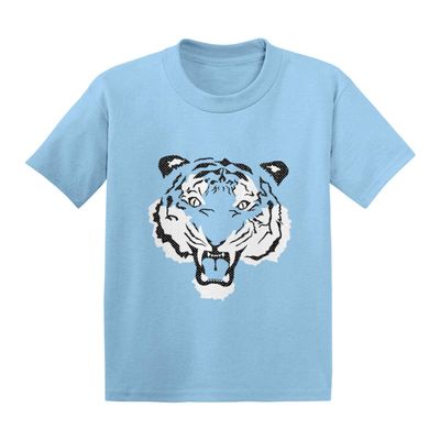 Tiger Face - Fierce Spirit Animal Infant/Toddler Cotton Jersey T-Shirt (Light Blue, 12 Months)