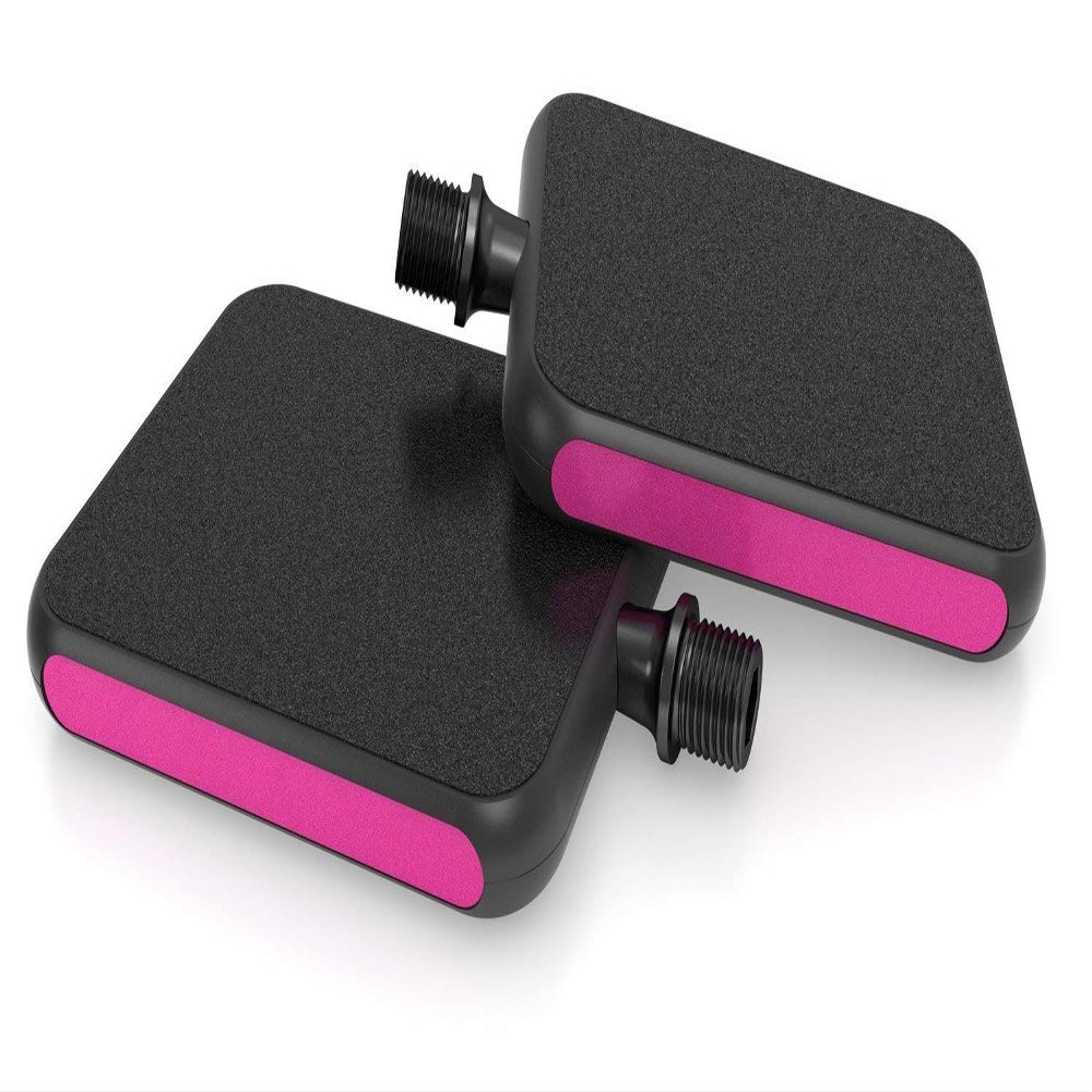 Moto Bicycle Safety Pedals w Non Slip Platform for BMX Freestyle Commuting Leisure Riding or Kids Bikes (Pink)