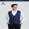 HISDERN Men's Suit Vest Business Formal Dress Waistcoat Vest with 3 Pockets for Suit or Tuxedo view 2