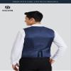 HISDERN Men's Suit Vest Business Formal Dress Waistcoat Vest with 3 Pockets for Suit or Tuxedo view 3