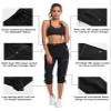 ChinFun Women's Hiking Capris Pants Outdoor Quick Dry Cargo Cropped Pants Water Resistant UPF 50+ Black L view 3