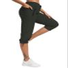 ChinFun Women's Outdoor Quick Dry Pants Breathable Water-Resistant UPF50+ Camping Hikking Capri Pants Army Green L view 2