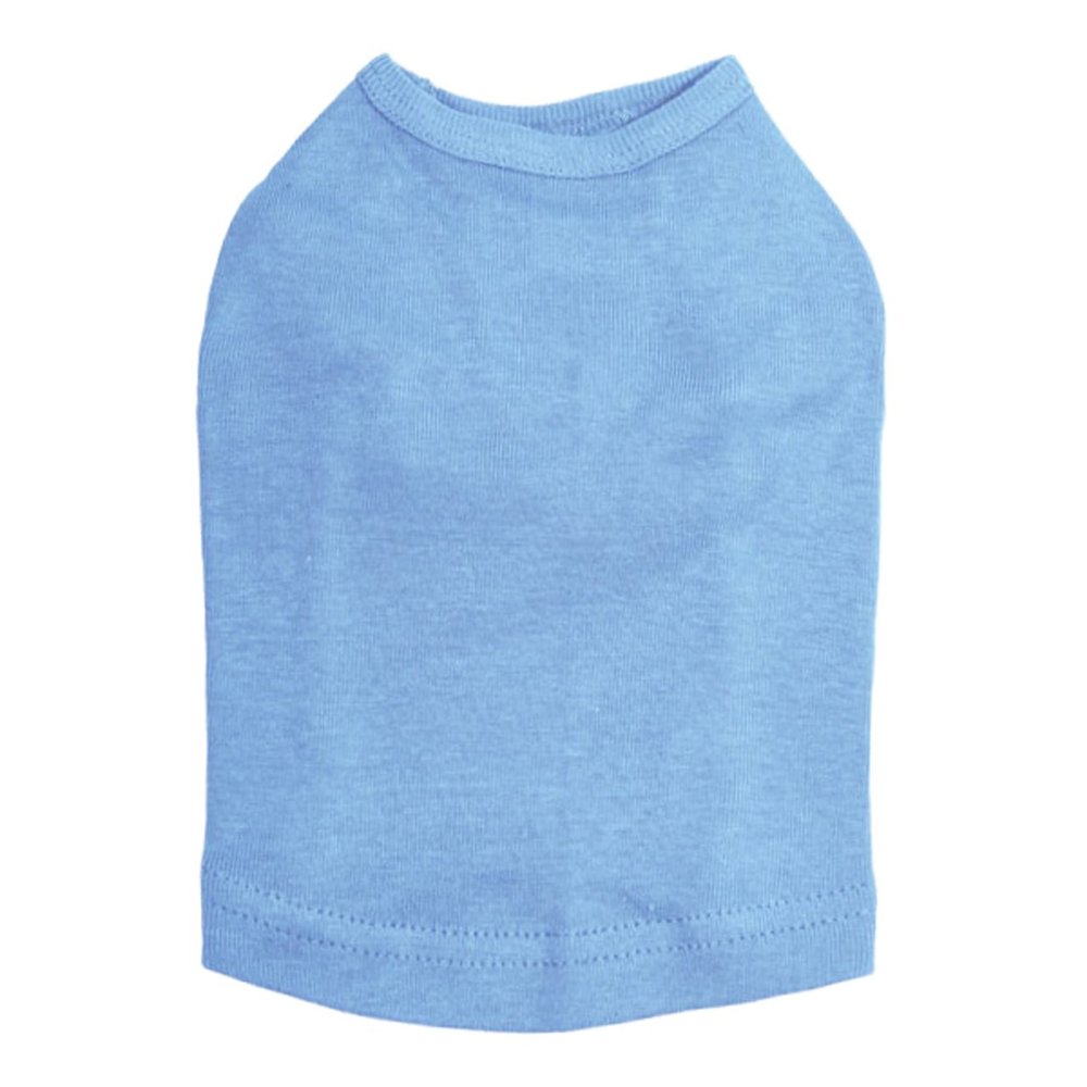 4XL - Light Blue Plain, Blank Dog Tank/t-Shirt