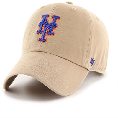 '47 New York Mets Clean Up Adjustable Strapback Khaki Hat