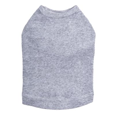 4XL - Heather Gray Plain, Blank Dog Tank/t-Shirt