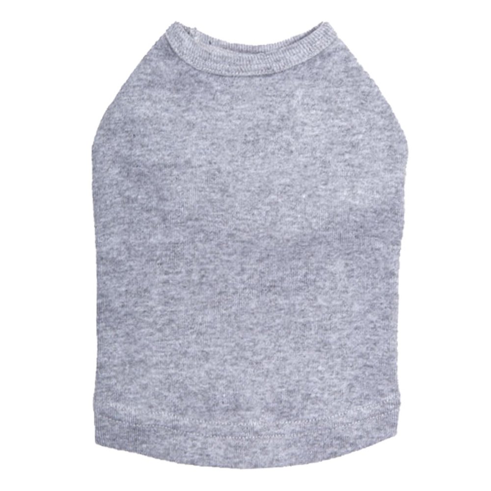4XL - Heather Gray Plain, Blank Dog Tank/t-Shirt