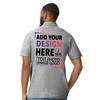 Custom Personalized Cotton Polo Shirts for Men and Women Custom Prints - Upload Your Design - Custom Sports Gray Polo Small view 2