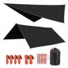 REDCAMP Hammock Rain Fly Camping Tarp Waterproof, 10x12ft Lightweight Backpacking Rain Tarp Shelter for Hiking Outdoor, Black view 1