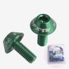 charmsamx Hex Screw 1/4" Screws(2pcs), Precision Anodized Water Cage Bolts, Aluminum Alloy Water Bottle Cage Screws for MTB,Mountain Bike,Road Bicycle (Green) view 2