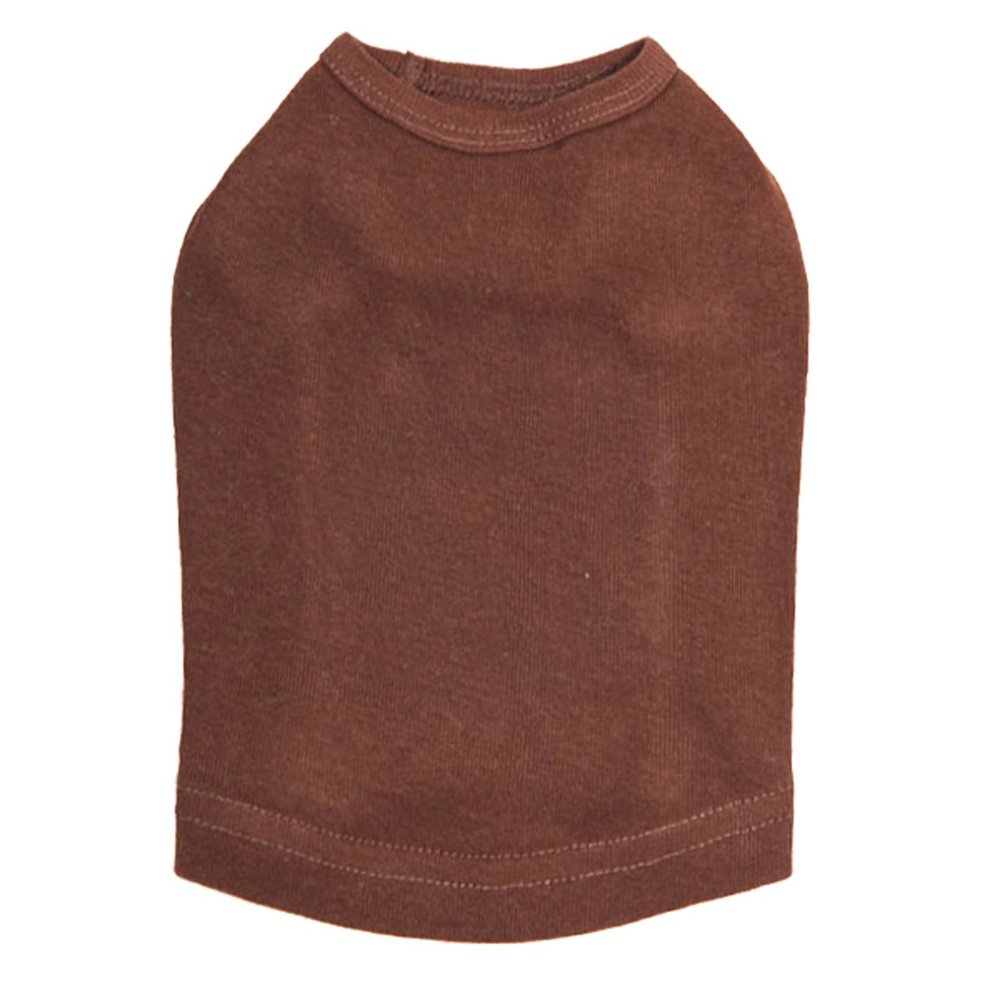 3XL - Brown Plain, Blank Dog Tank/t-Shirt