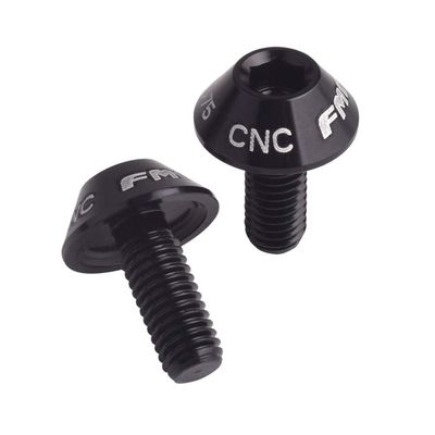charmsamx Hex Screw 1/4" Screws(2pcs), Precision Anodized Water Cage Bolts, Aluminum Alloy Water Bottle Cage Screws for MTB,Mountain Bike,Road Bicycle (Black)