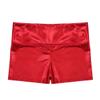 easyforever Girls Shiny Metallic Dance Booty Shorts Gymnastics Athletic Yoga Shorts Ballet Dance Hot Pants Bottoms Red 12 Years view 3