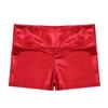 easyforever Girls Shiny Metallic Dance Booty Shorts Gymnastics Athletic Yoga Shorts Ballet Dance Hot Pants Bottoms Red 12 Years view 4