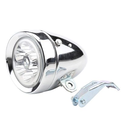 Bike Light, Bicycle LED Headlight and Rear Tail Light with Bracket for Road Cycling Safety(Silver)
